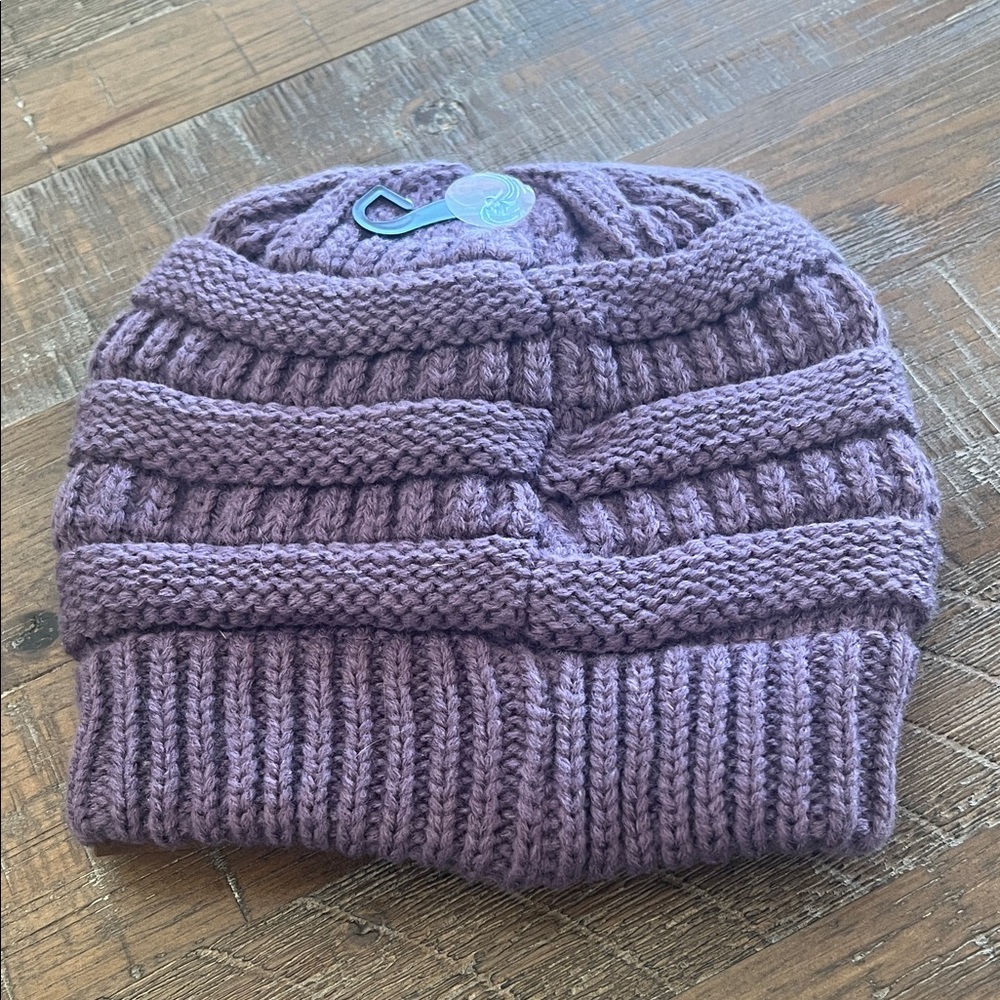 C.C Women's Purple Knit Hat - Picture 3 of 5